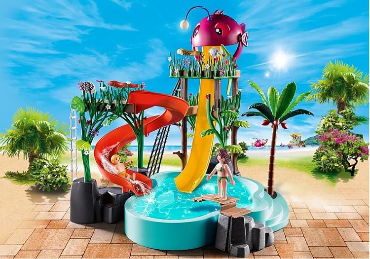 Playmobil Parc Aquatique au meilleur prix toboggans, piscines...